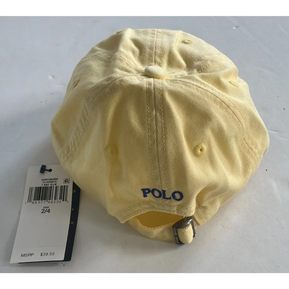 Polo Ralph Lauren Toddler Sailboat Baseball Cap Yellow Cotton Adjustable Hat